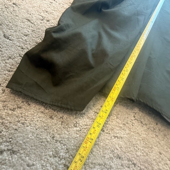 Zara NWT M combination poplin dress Asymmetrical Dark Green Skirt - Picture 7 of 14